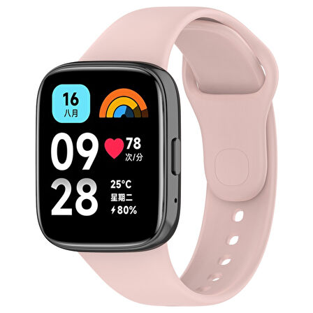 Xiaomi Redmi Watch 3 Active Uyumlu Zore Klasik Kordon Pembe