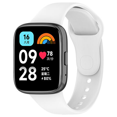 Xiaomi Redmi Watch 3 Active Uyumlu Zore Klasik Kordon Beyaz