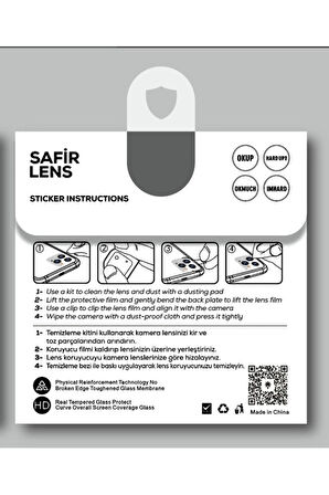 Apple iPhone 15 Uyumlu Zore CL-11 Safir Parmak İzi Bırakmayan Anti-Reflective Kamera Lens Koruyucu Sarı
