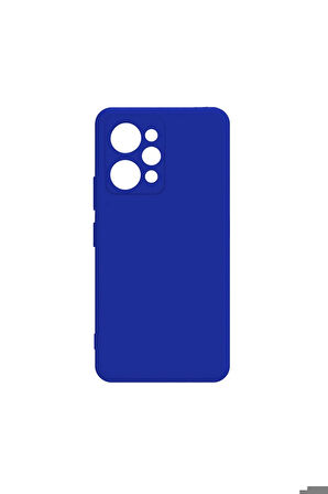 Xiaomi Redmi 12 Uyumlu Kılıf Zore Biye Silikon Mavi