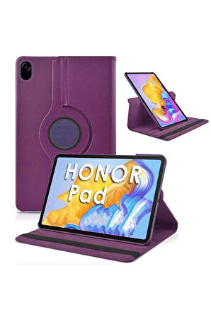 Huawei Honor X8 Pro 11.5' Uyumlu Zore Dönebilen Standlı Kılıf Mor