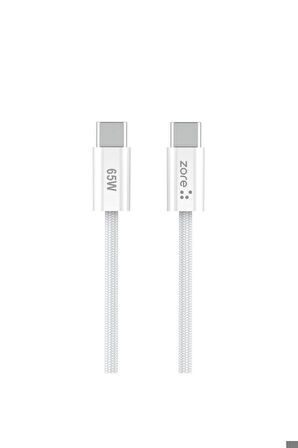 Zore Vol Serisi Type-C to Type-C PD Şarj ve Data Kablosu 65W 3A 1 Metre
