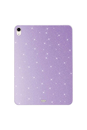 Apple iPad Air 10.9 2020 (4.Nesil) Uyumlu Simli Parlak Görünümlü Zore Tablet Koton Kılıf Lila