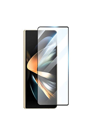 Samsung Galaxy Z Fold 4 Uyumlu Zore Etnaa Cam Ekran Koruyucu Siyah