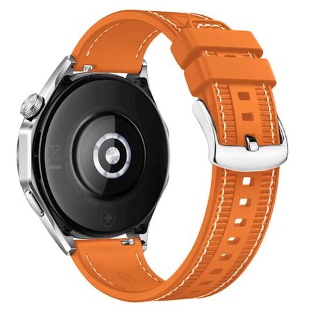 Samsung Galaxy Watch 46mm Uyumlu 22mm Kordon Silikon Örgü Desenli Dikişli Zore KRD-102 Kayış