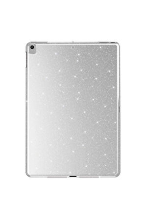Apple iPad 10.2 2021 (9.Nesil) Uyumlu Simli Parlak Görünümlü Zore Tablet Koton Kılıf Gümüş