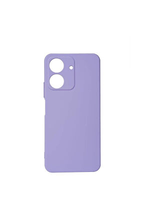 Xiaomi Poco C65 Uyumlu Kılıf Zore Biye Silikon Lila