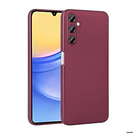 Samsung Galaxy A15 Uyumlu Kılıf Zore Premier Silikon Kapak Mürdüm