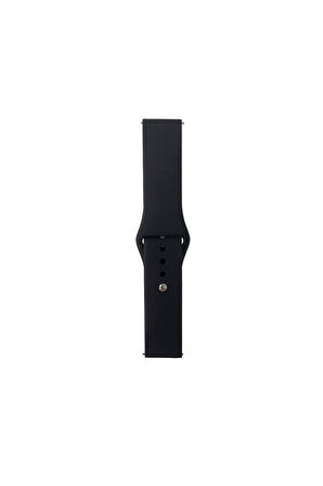 Huawei GT2 42mm Uyumlu Band Serisi 20mm Klasik Kordon Silikon Strap Kayış Siyah