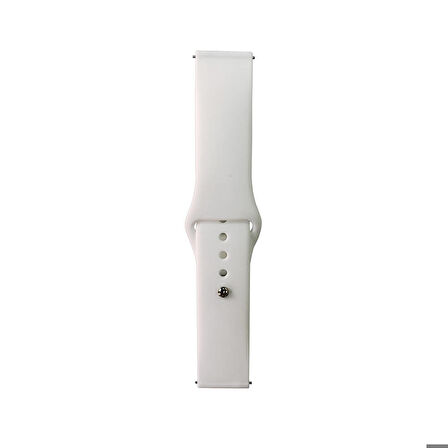 Huawei Honor Magic 2 46mm Uyumlu Band Serisi 22mm Klasik Kordon Silikon Strap Kayış Beyaz