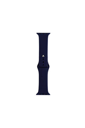 Apple Watch Ultra 49mm Uyumlu Band Serisi Klasik Kordon Silikon Strap Kayış Midnight Blue