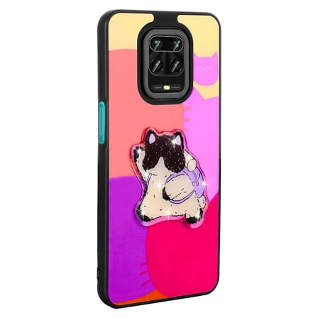 Xiaomi Redmi Note 9S Uyumlu Kılıf Parlayan Kabartmalı İkonik Figürlü Zore Amas Silikon Kapak