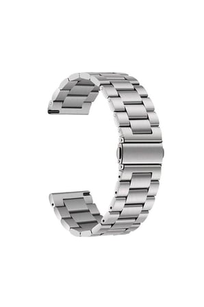 Samsung Galaxy Watch Active 2 40mm Uyumlu 20mm Kordon Metal Baklalı Tasarım Zore Band-04 Kayış