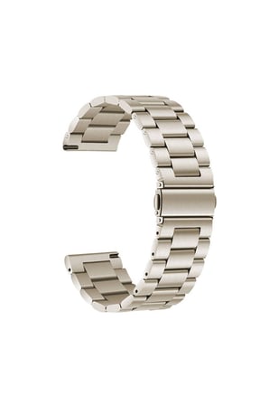 Samsung Galaxy Watch 46mm Uyumlu 22mm Kordon Metal Baklalı Tasarım Zore Band-04 Kayış