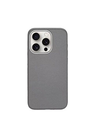 Apple iPhone 14 Pro Max Uyumlu Kılıf Magsafe Şarj Özellikli PU Deri Zore Adora Kapak Koyu Gri
