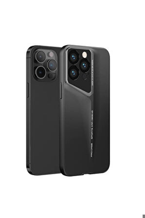 Apple iPhone 14 Pro Uyumlu Kılıf Ultra İnce Kamera Korumalı Sert Rubber Zore Procase Kapak Siyah
