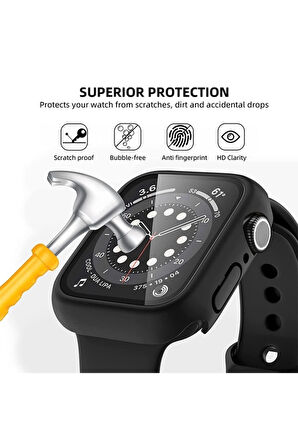 Apple Watch 40mm Uyumlu Zore 01 Kasa ve Ekran Koruyucu Siyah