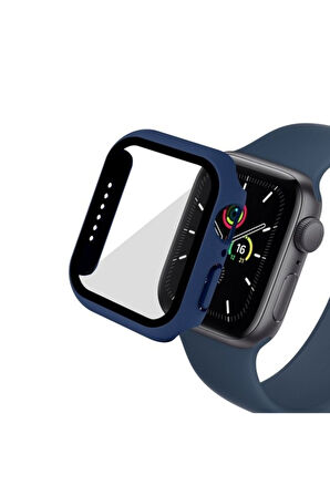 Apple Watch 44mm Uyumlu Zore 01 Kasa ve Ekran Koruyucu Lacivert