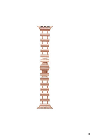 Apple Watch 42mm Uyumlu Zore KRD-96 Metal Kordon Rose Gold