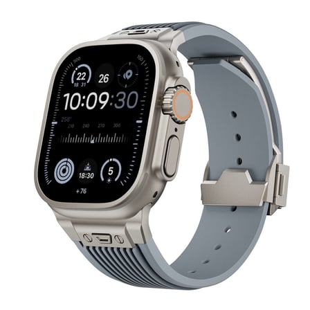 Apple Watch 7 45mm Uyumlu Kordon Silikon Spor Görünümlü Zore KRD-113 Kayış