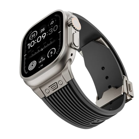 Apple Watch Ultra 49mm Uyumlu Kordon Silikon Spor Görünümlü Zore KRD-113 Kayış
