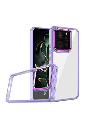 Xiaomi Mi 13T Pro Uyumlu Kılıf Zore Flora Kapak Lila