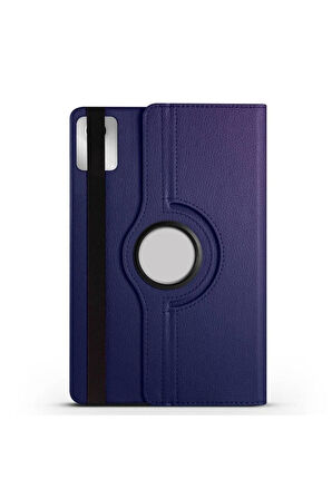 Lenovo M11 TB-330FU Uyumlu Zore Dönebilen Standlı Kılıf Lacivert