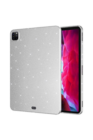iPad Pro 11 2022 M2 Simli Parlak Görünümlü Zore Tablet Koton Kılıf Gümüş