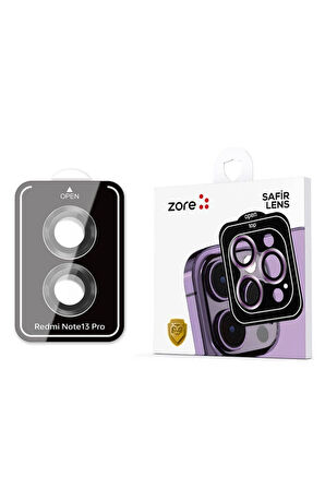 Xiaomi Redmi Note 13 Pro 4G Uyumlu Zore Kamera Lens Koruyucu Cam Filmi Siyah