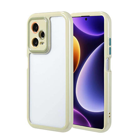 Xiaomi Redmi Note 12 Pro Plus 5G Uyumlu Kılıf Kamera Korumalı Renkli Kenar ve Çerçeve Tasarımlı Zore Vitamin Kapak Yeşil