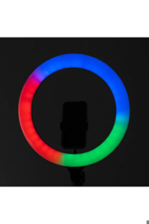 Zore MJ38 RGB 25W Ring Light Canlı Yayın 38cm USB'li ve Telefon Stand