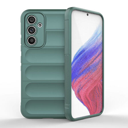 Samsung Galaxy A54 Uyumlu Kılıf Esnek TPU Oyuklu Arka Yüzey Tasarımlı Zore Etnik Silikon Kapak