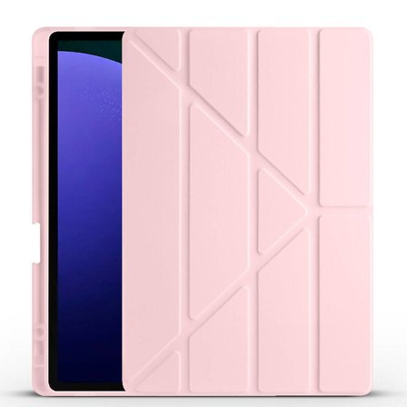 Samsung Galaxy Tab S10 Plus Uyumlu Kılıf Zore Tri Folding Kalem Bölmeli Standlı Kılıf