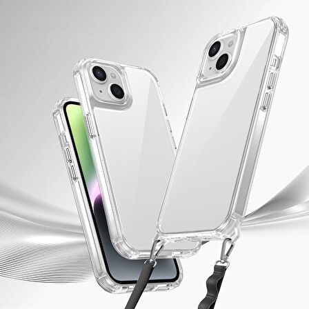 Apple iPhone 13 Uyumlu Kılıf Airbagli Takılabilir Askı Aparatlı Zore Snap Silikon Kapak