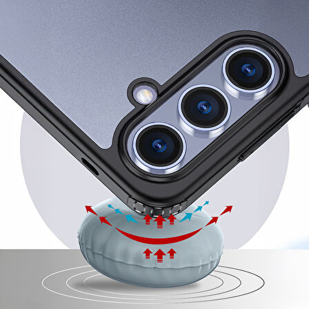 Samsung Galaxy S25 Uyumlu Kılıf Kamera Korumalı Şeffaf Arka Yüzey Zore New Roll Kapak