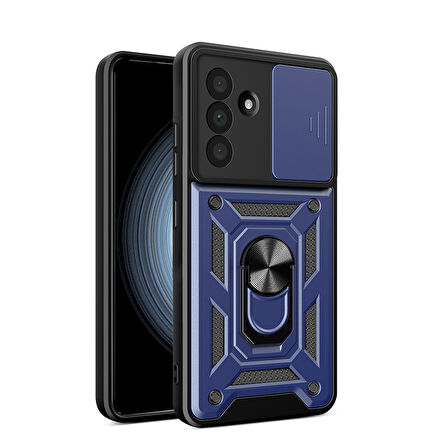 Samsung Galaxy A36 Uyumlu Kılıf Magnetik Standlı Kamera Korumalı Zore Sürgülü Vega Kapak