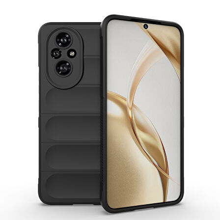 Honor 200 Pro Uyumlu Kılıf Esnek TPU Oyuklu Arka Yüzey Tasarımlı Zore Etnik Silikon Kapak
