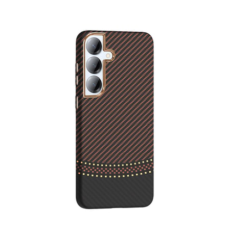 Samsung Galaxy S25 Uyumlu Kılıf M-safe Şarj Özellikli Karbon Fiber Görünümlü Zore Gros Kapak