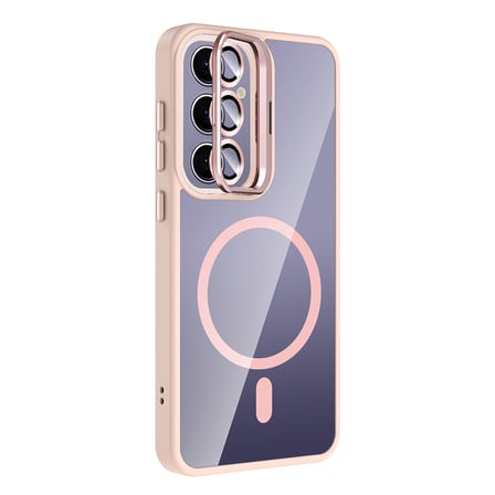Samsung Galaxy S25 Plus Uyumlu Kılıf Standlı ve Kamera Lens Hediyeli M-Safe Şarj Özellikli Zore Etro Kapak