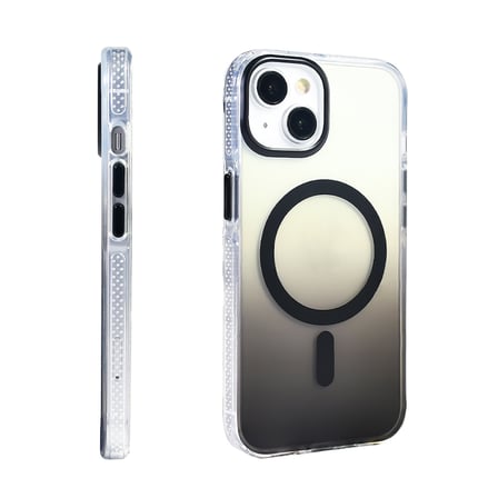 Apple iPhone 14 Uyumlu Kılıf M-safe Şarj Özellikli Transparan Renk Geçişli Zore Toros Kapak