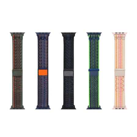 Apple Watch 7 45mm Uyumlu KRD-91 Hasır Kordon Strap Kayış