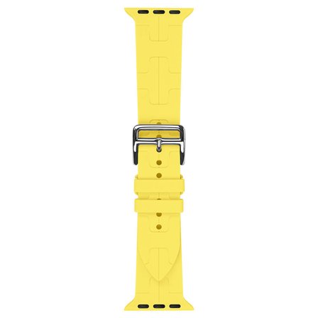 Apple Watch 7 45mm Uyumlu Kordon Silikon Yumuşak Esnek Metal Klipsli KRD-92 Kayış