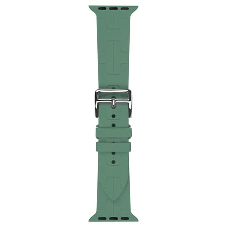Apple Watch 7 45mm Uyumlu Kordon Silikon Yumuşak Esnek Metal Klipsli KRD-92 Kayış