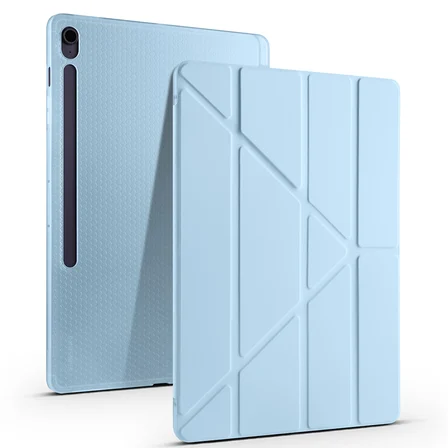 Samsung Galaxy Tab S10 FE Plus Uyumlu Kılıf Zore Tri Folding Kalem Bölmeli Standlı Kılıf