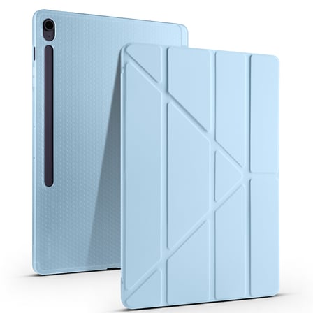 Samsung Galaxy Tab S10 FE Plus Uyumlu Kılıf Zore Tri Folding Kalem Bölmeli Standlı Kılıf