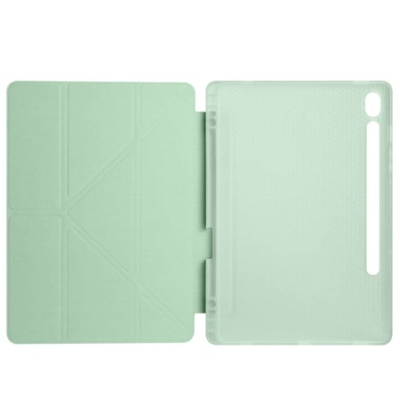 Samsung Galaxy Tab S9 FE Uyumlu Kılıf Zore Tri Folding Kalem Bölmeli Standlı Kılıf