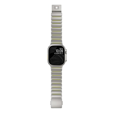 Apple Watch 7 45mm Uyumlu Zore KRD-152 Titanyum Silikon Kordon