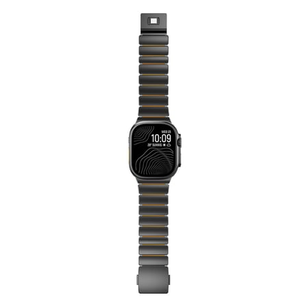 Apple Watch 7 45mm Uyumlu Zore KRD-152 Titanyum Silikon Kordon