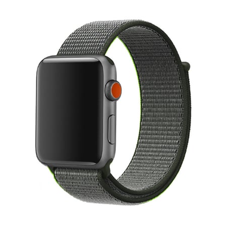 Apple Watch 40mm Uyumlu Kordon Hasır Örgü Cırt Cırtlı Terletmeyen Zore KRD-03 Kumaş Kayış