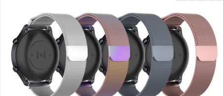 Xiaomi  Amazfit Pace Uyumlu Kordon Hasır Metal Mıknatıslı Zore KRD-12 Kayış